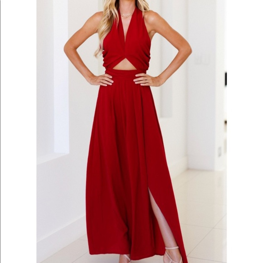 Mura boutique red maxi dress